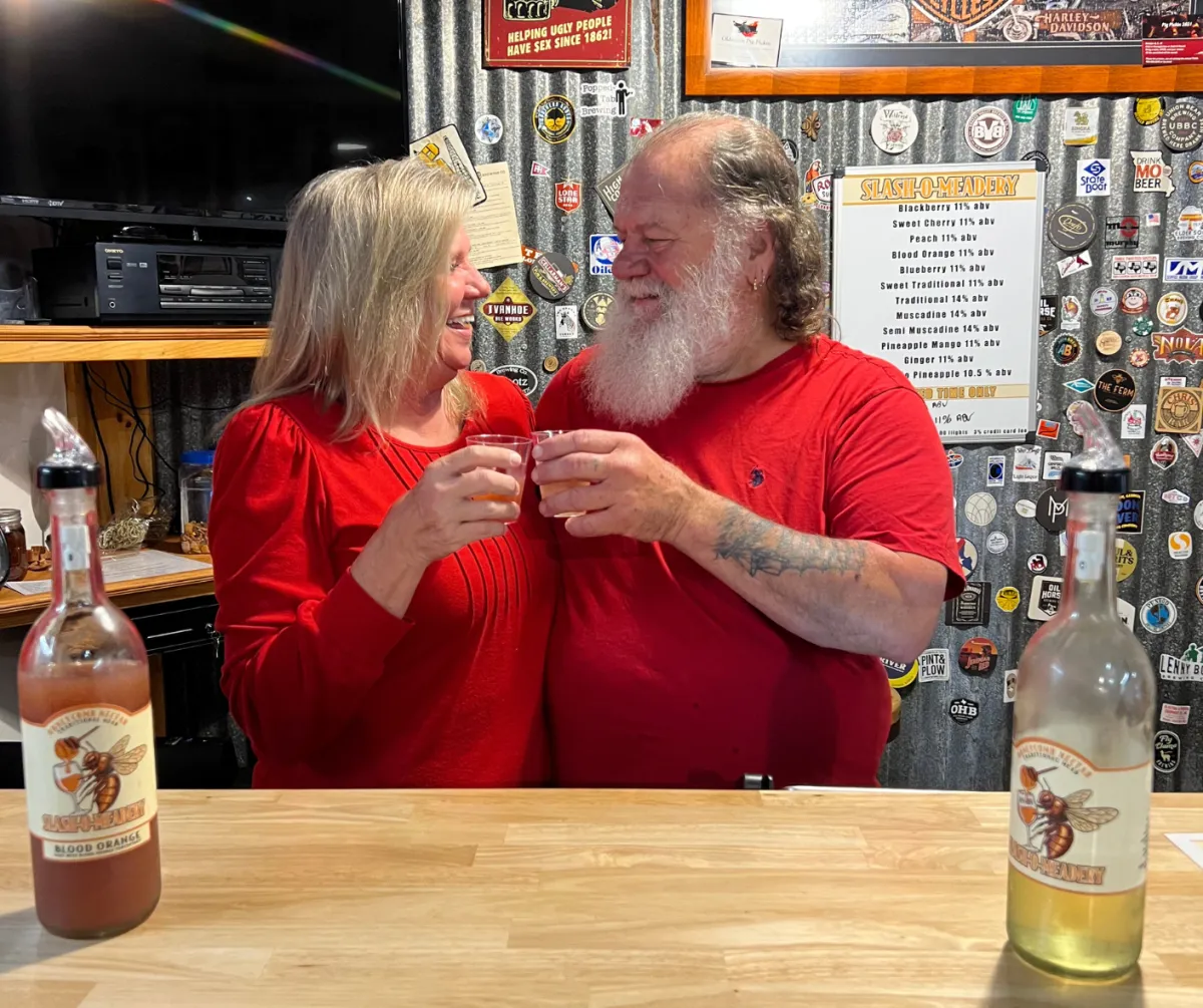 Owners of Slash-O-Meadery, Chris and Lisa Oldmixon
