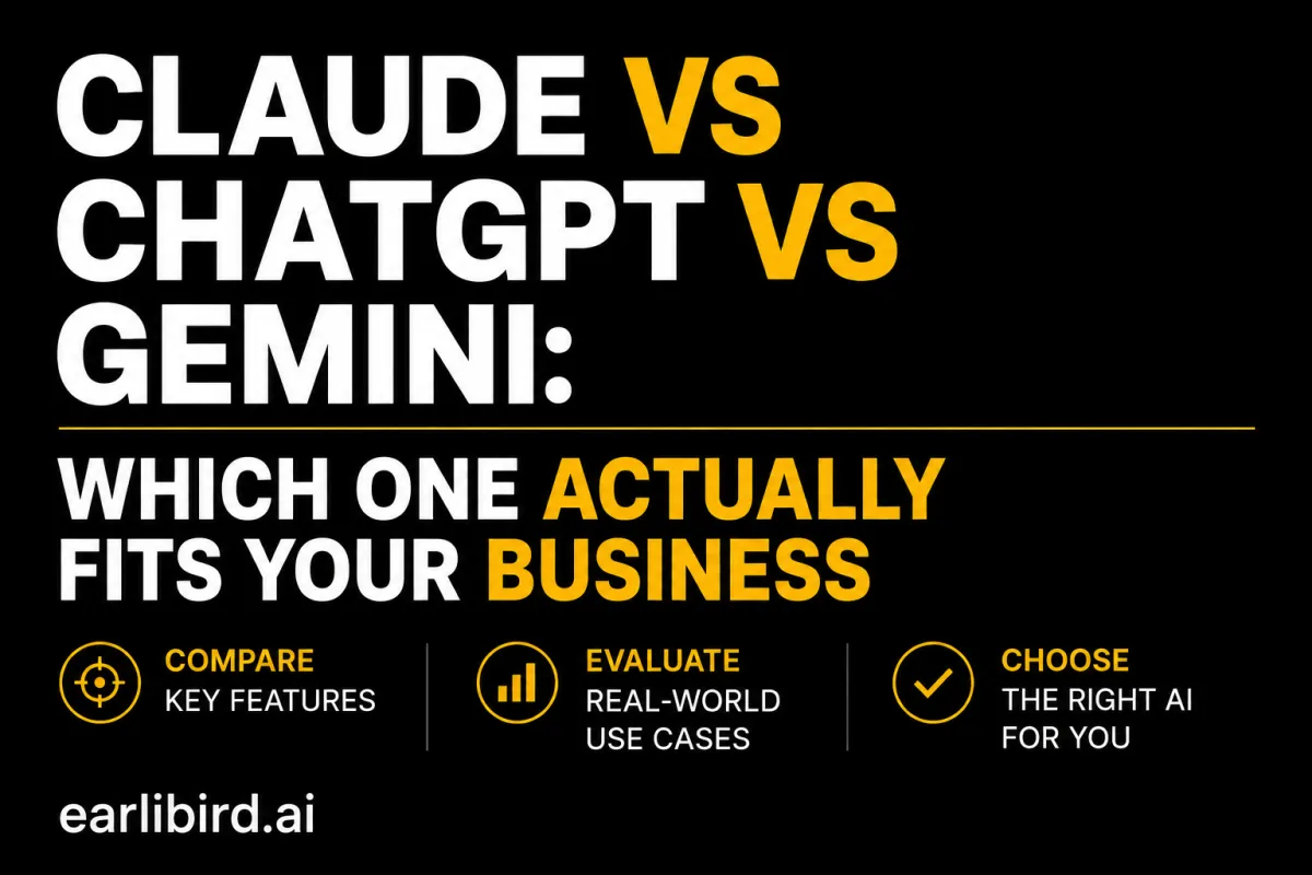 CLAUDE VS CHATGPT VS GEMINI: WHICH ONE ACTUALLY FITS YOUR BUSINESS