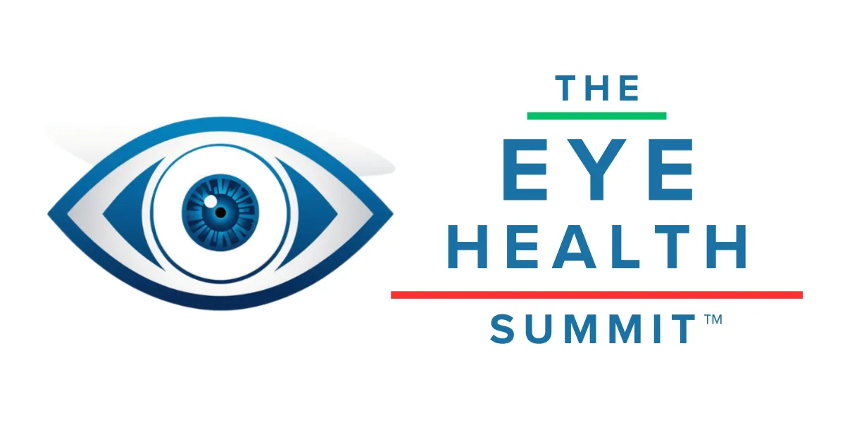 The Eye Health Summit™ with graphic of a blue eye