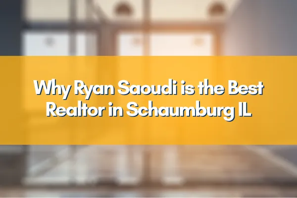 Professional photo of Ryan Saoudi smiling in front of a Schaumburg home, showcasing local expertise.