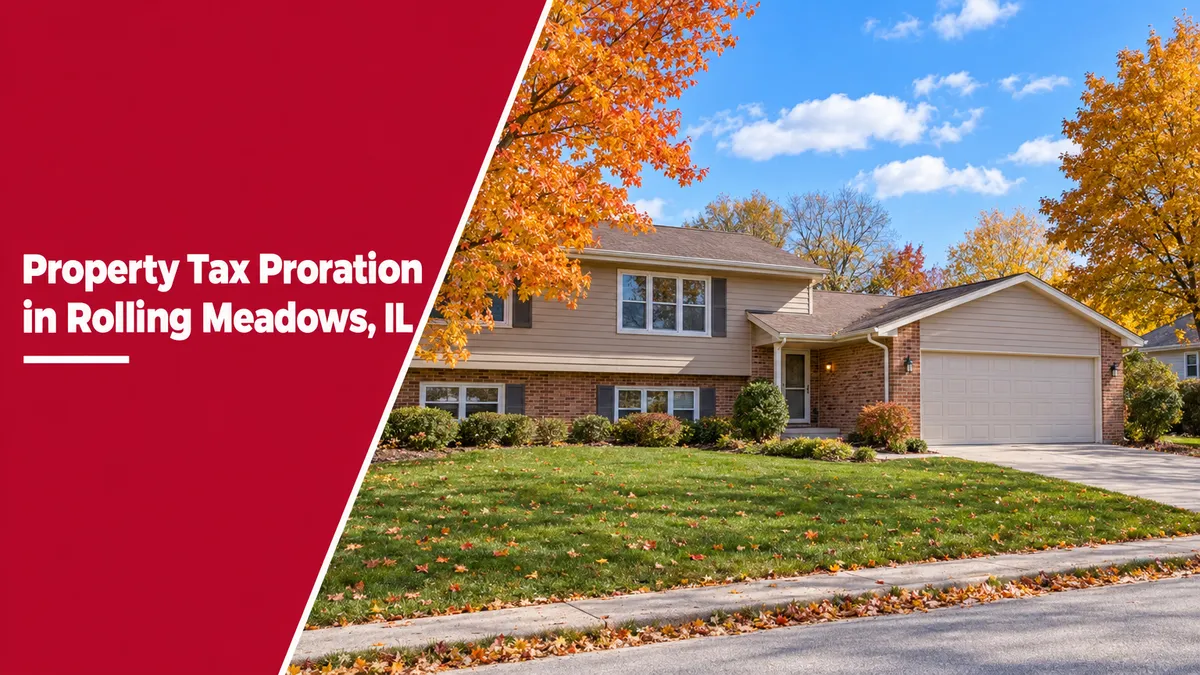 Rolling Meadows, IL split-level home on a sunny fall day, illustrating how property tax proration works when you sell a Rolling Meadows home.