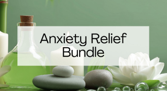 Person lying face down receiving a massage or therapy, with an overlay reading 'AcuAroma Therapy Starter Bundle'