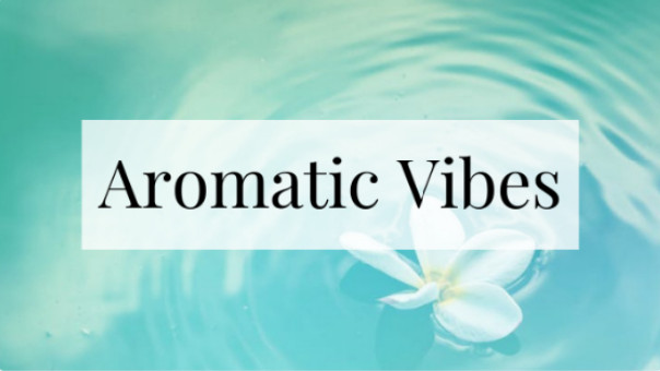 Hands cupping a small bottle over wooden bowls filled with herbs/flowers, text overlay '30-Day AcuAroma Therapy Experience'