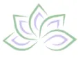 Simple line-art icon of a lotus flower