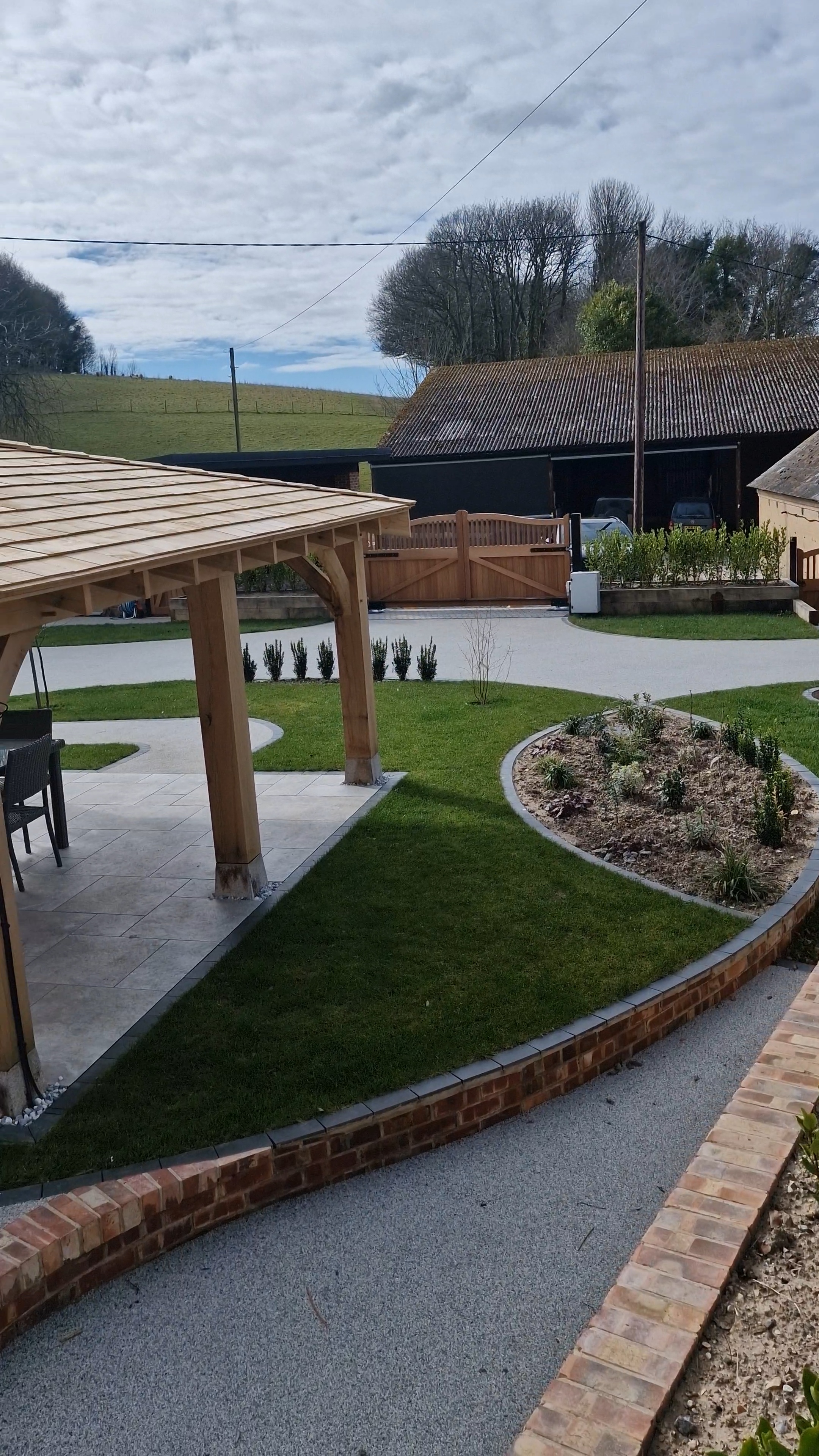 wavy patterns curves resin gates hardwood