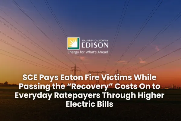 Southern California Edison is offering hundreds of millions of dollars to people harmed by the Eaton Fire, but there’s a critical detail most headlines skip: “recovery” costs from past wildfires have routinely ended up on everyday customers’ electric bills. In public statements, SCE highlights fast, voluntary payouts to fire survivors and frames these settlements as proof that the utility is stepping up to help communities rebuild. For families who lost homes and businesses, that immediate support is absolutely essential. Behind the scenes, however, wildfire compensation often becomes a long-term financial obligation for ratepayers. After previous disasters like the Thomas and Woolsey fires, SCE sought and received permission from regulators to recover billions in settlement costs through higher electric rates and special wildfire-related charges that can last for decades. That means households far from the fire zone may still pay more on every kilowatt-hour they use, effectively helping fund past wildfire liabilities through their monthly bills. This article explains how the Eaton Fire relief program fits into that broader pattern. It walks readers through SCE’s public promises to victims, the regulatory decisions that allow wildfire settlements to be “securitized” and spread across customer bills, and what that could mean for long-term electricity costs in Southern California. For homeowners already squeezed by some of the highest rates in the country, understanding the connection between wildfire payouts and their electric bill is the first step toward asking smarter questions—and demanding fairer solutions.