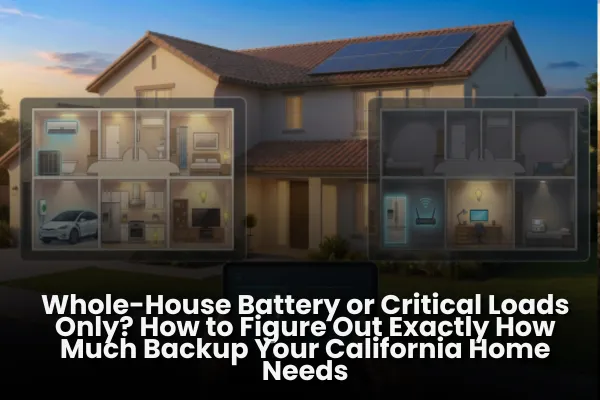 Whole-House Battery or Critical Loads Only? How to Figure Out Exactly How Much Backup Your California Home Needs