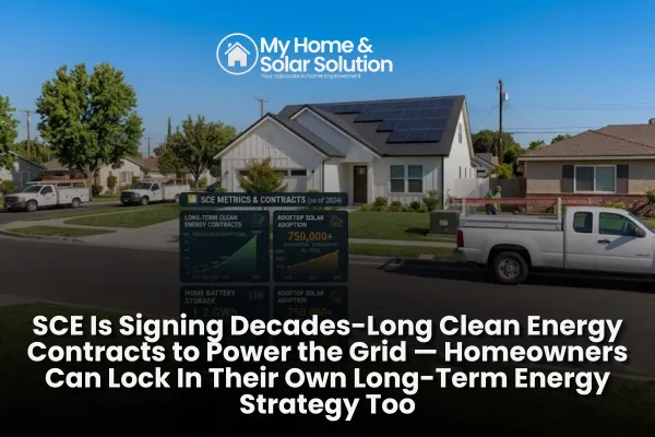 SCE Is Signing Decades-Long Clean Energy Contracts to Power the Grid — Homeowners Can Lock In Their Own Long-Term Energy Strategy Too