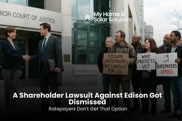 A Shareholder Lawsuit Against Edison Got Dismissed - Ratepayers Don't Get That Option