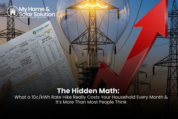 The Hidden Math: What a 10¢/kWh Rate Hike Really Costs Your Household Every Month & It’s More Than Most People Think