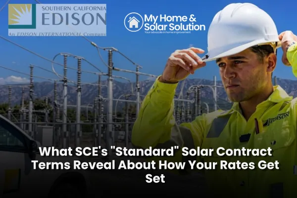 What SCE's "Standard" Solar Contract Terms Reveal About How Your Rates Get Set
