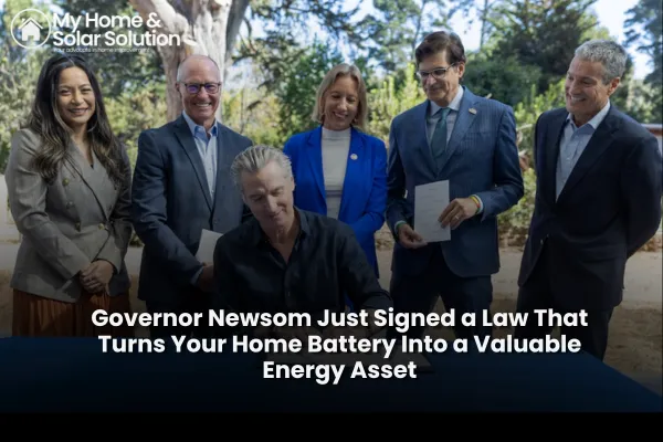 Governor Newsom Just Signed a Law That Turns Your Home Battery Into a Valuable Energy Asset