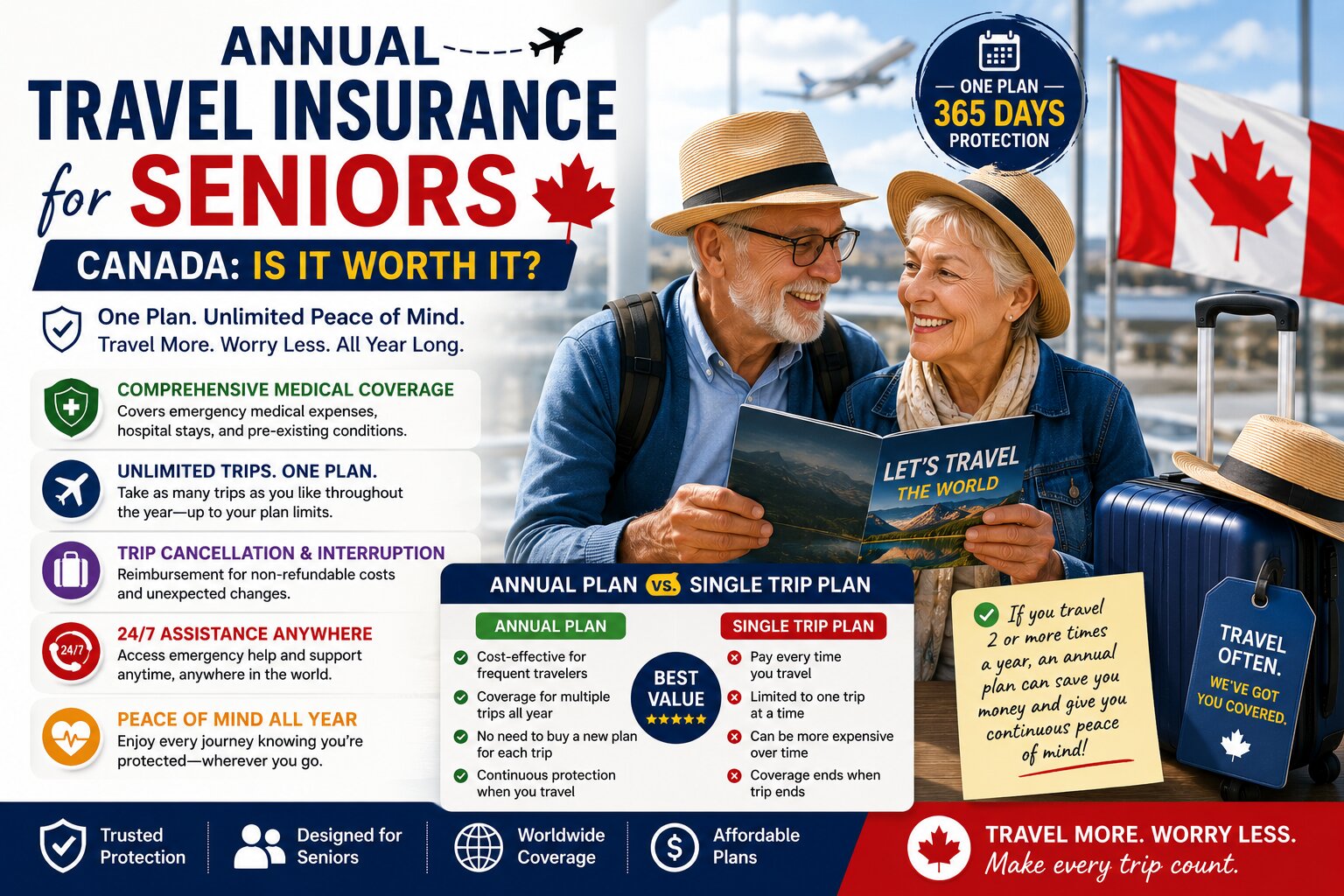 Annual Travel Insurance for Seniors Canada