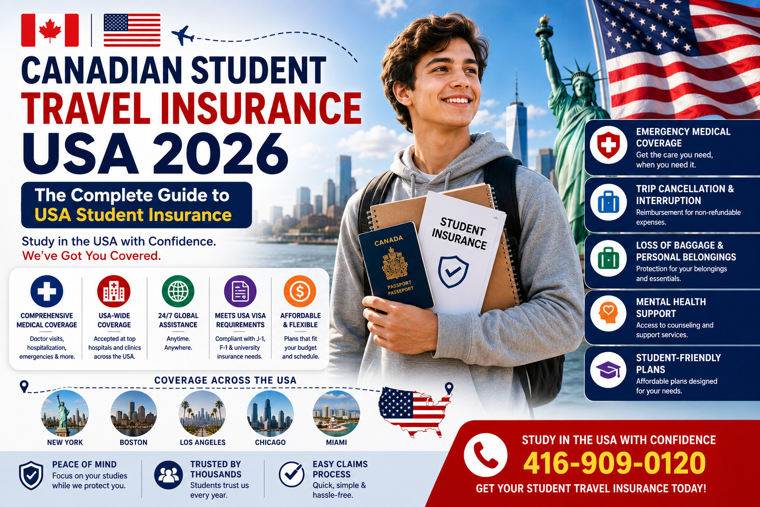 Canadian Student Travel Insurance USA 2026 Full Guide