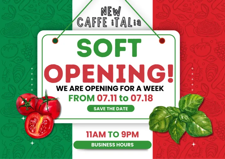 Re-Opening Soon Under New Ownership - Caffe Italia