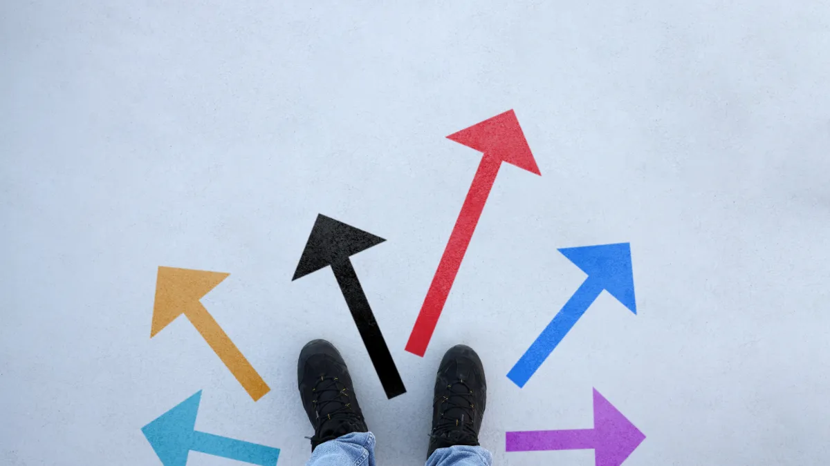 Directional arrows representing different pathways for participation and volunteer engagement.