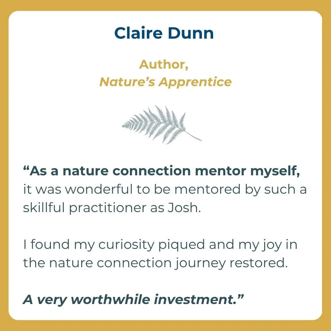 Mentoring Client Testimonial, Claire Dunn, Author of Nature's Apprentice
