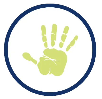 hand print; nature mentor; forest therapy