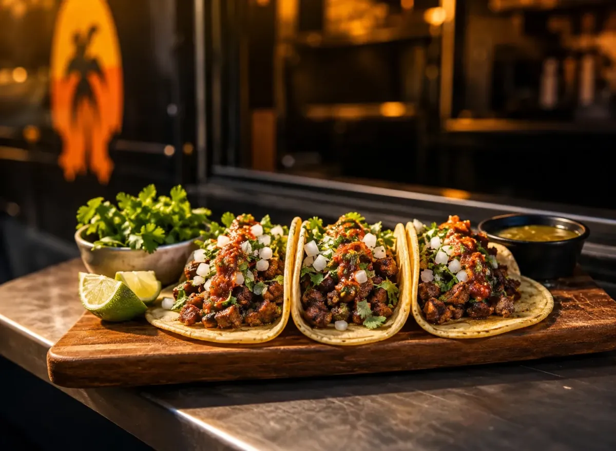 Tacos and fresh salsas