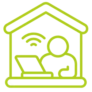 Veteran working remotely from home
