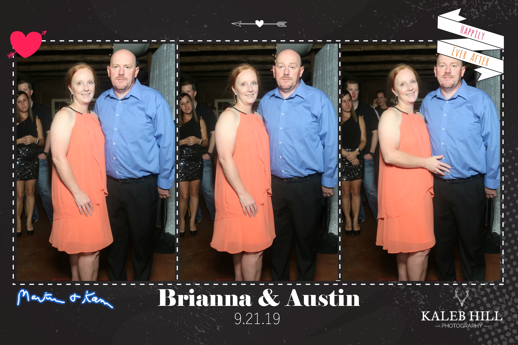 Professional couple portrait at a formal corporate gathering.