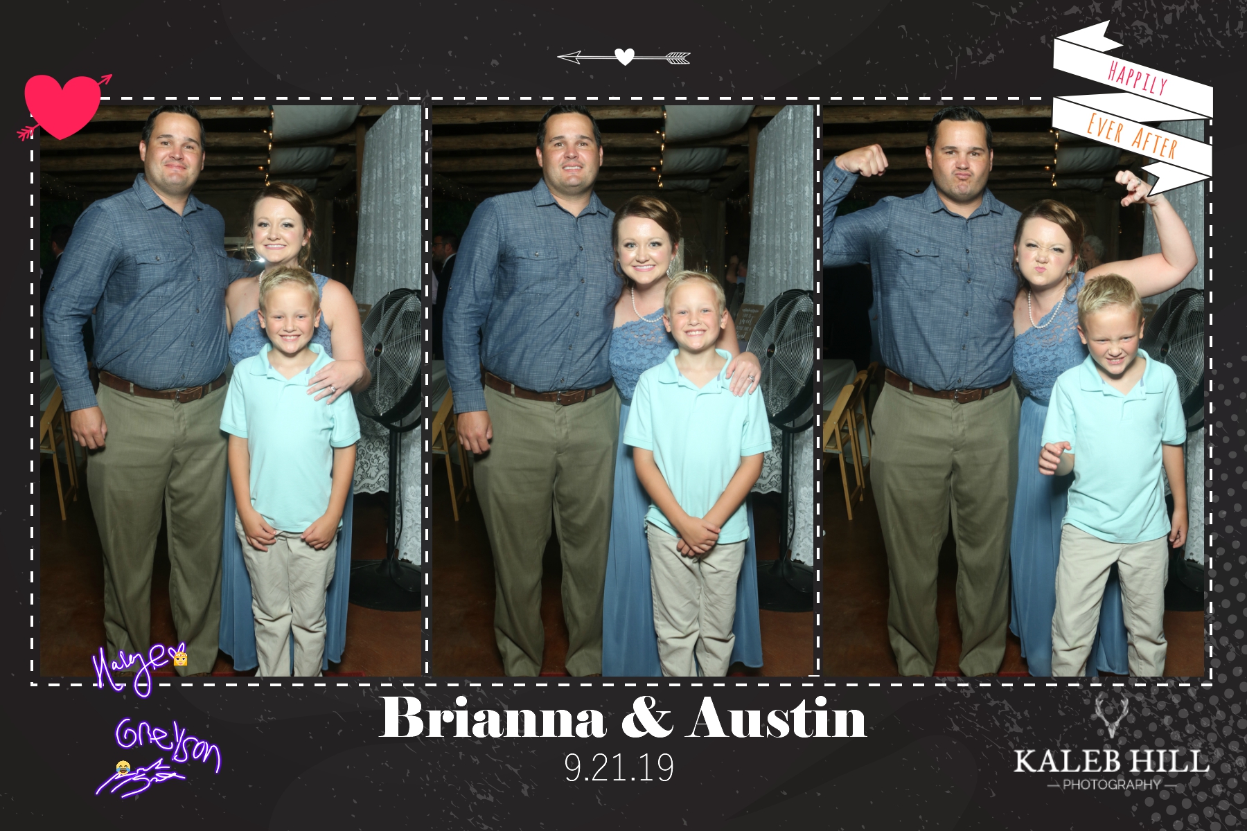 Team and family group portrait captured at a corporate celebration event.