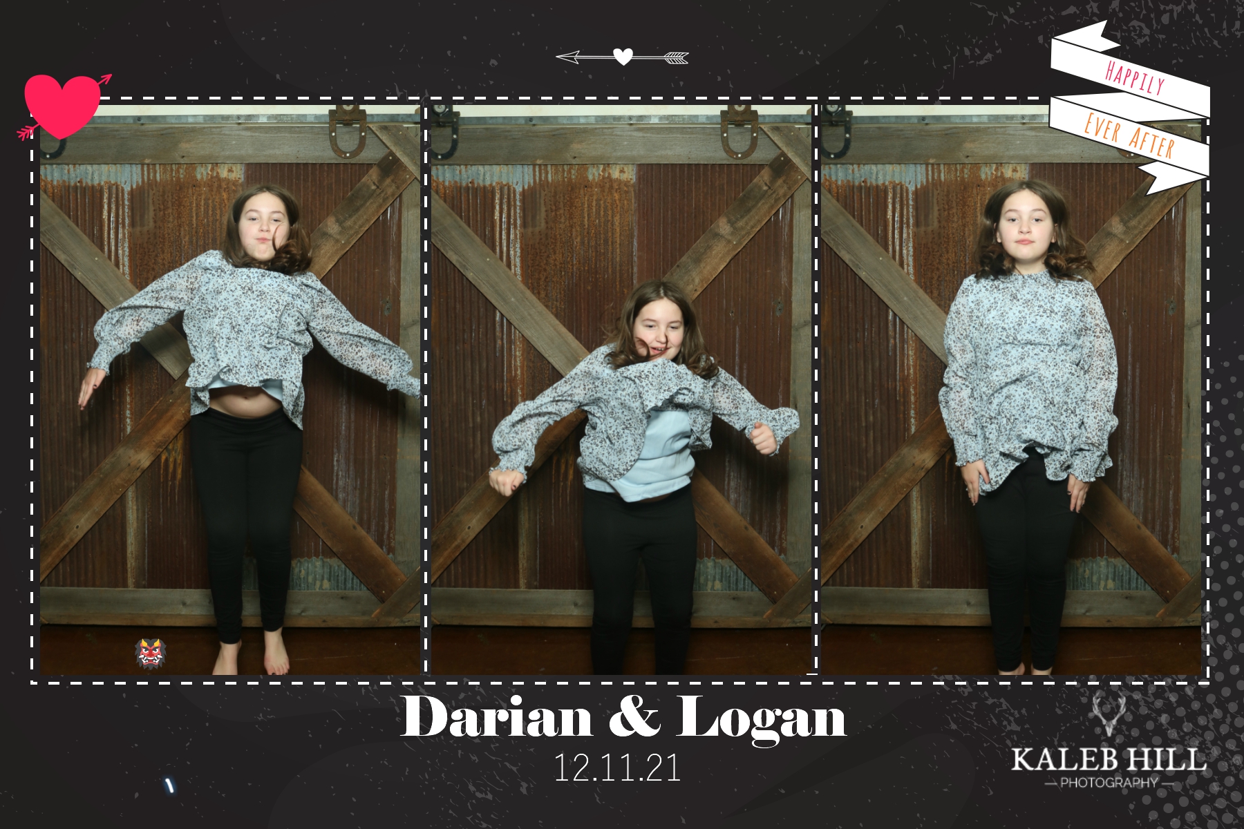 Interactive photo booth activation featuring candid guest participation.