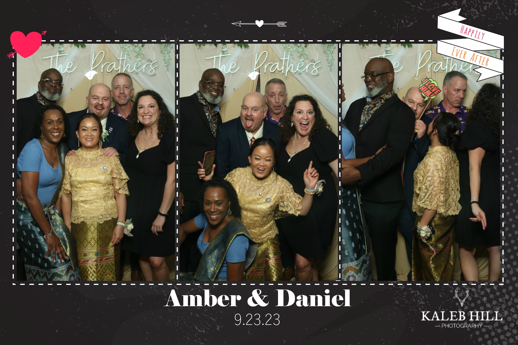 Hattiesburg wedding guests enjoying interactive photo booth entertainment