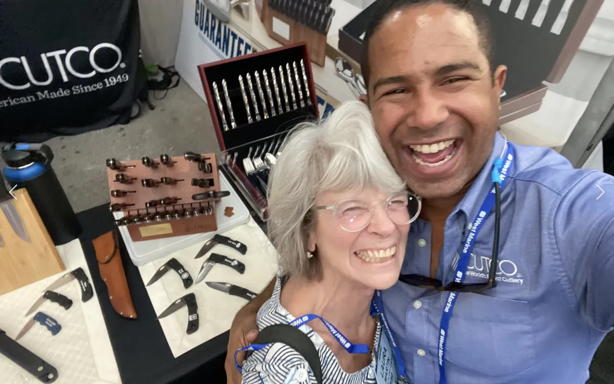 Andy with a long-time customer
