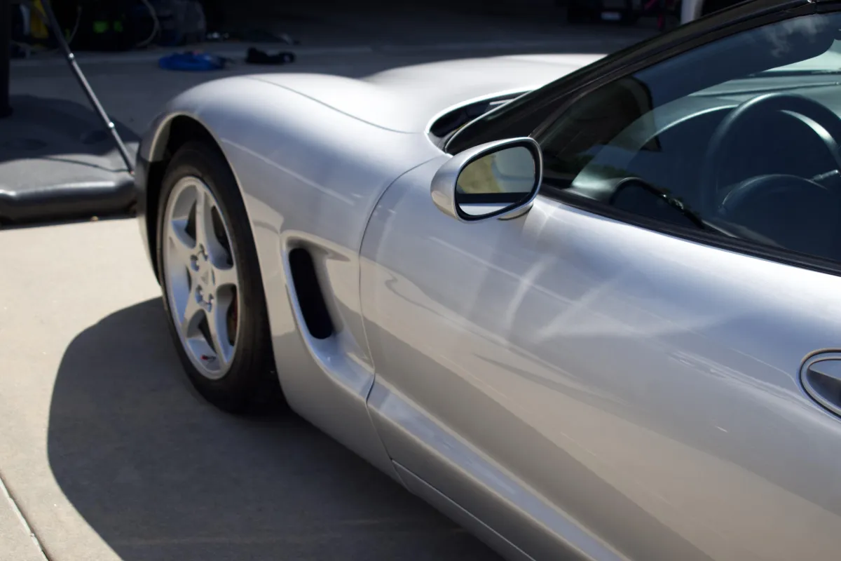 Ceramic coating on a car