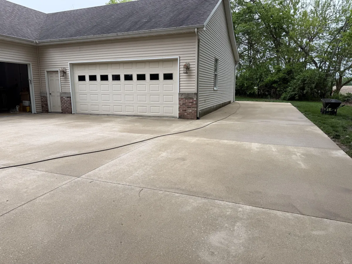 Concrete Cleaning Project in Mt Zion, IL