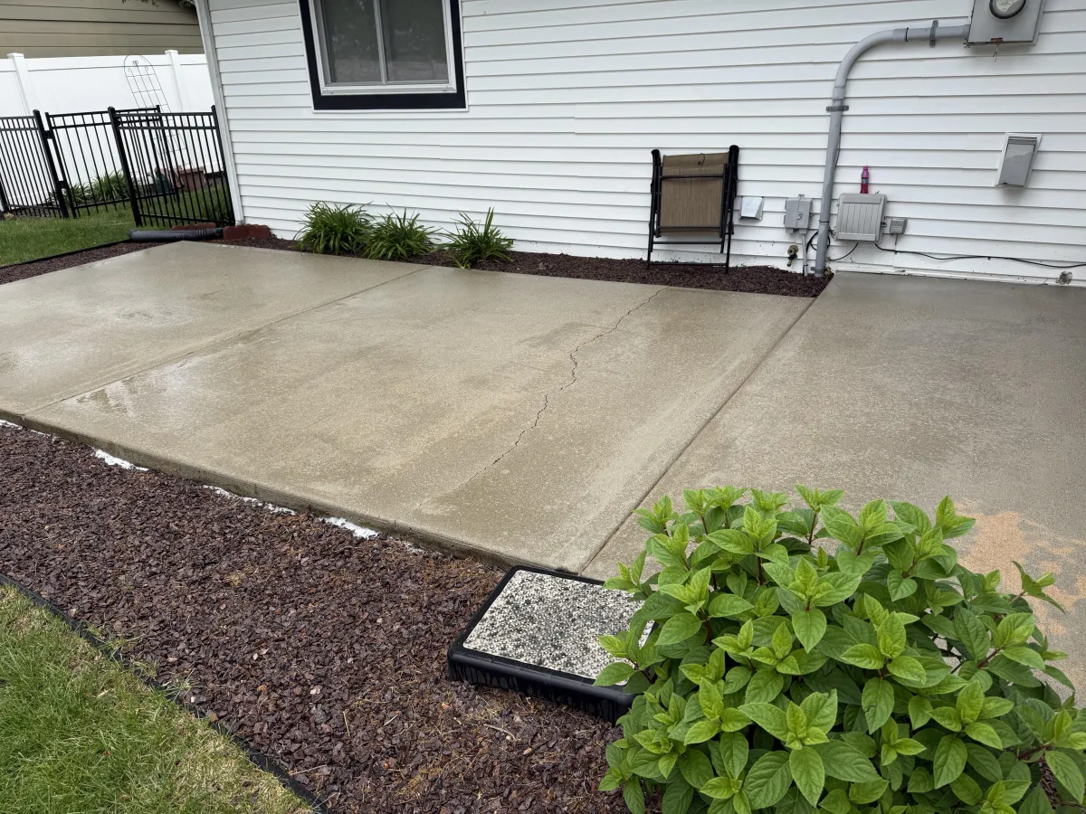 Clean patio after professional patio cleaning