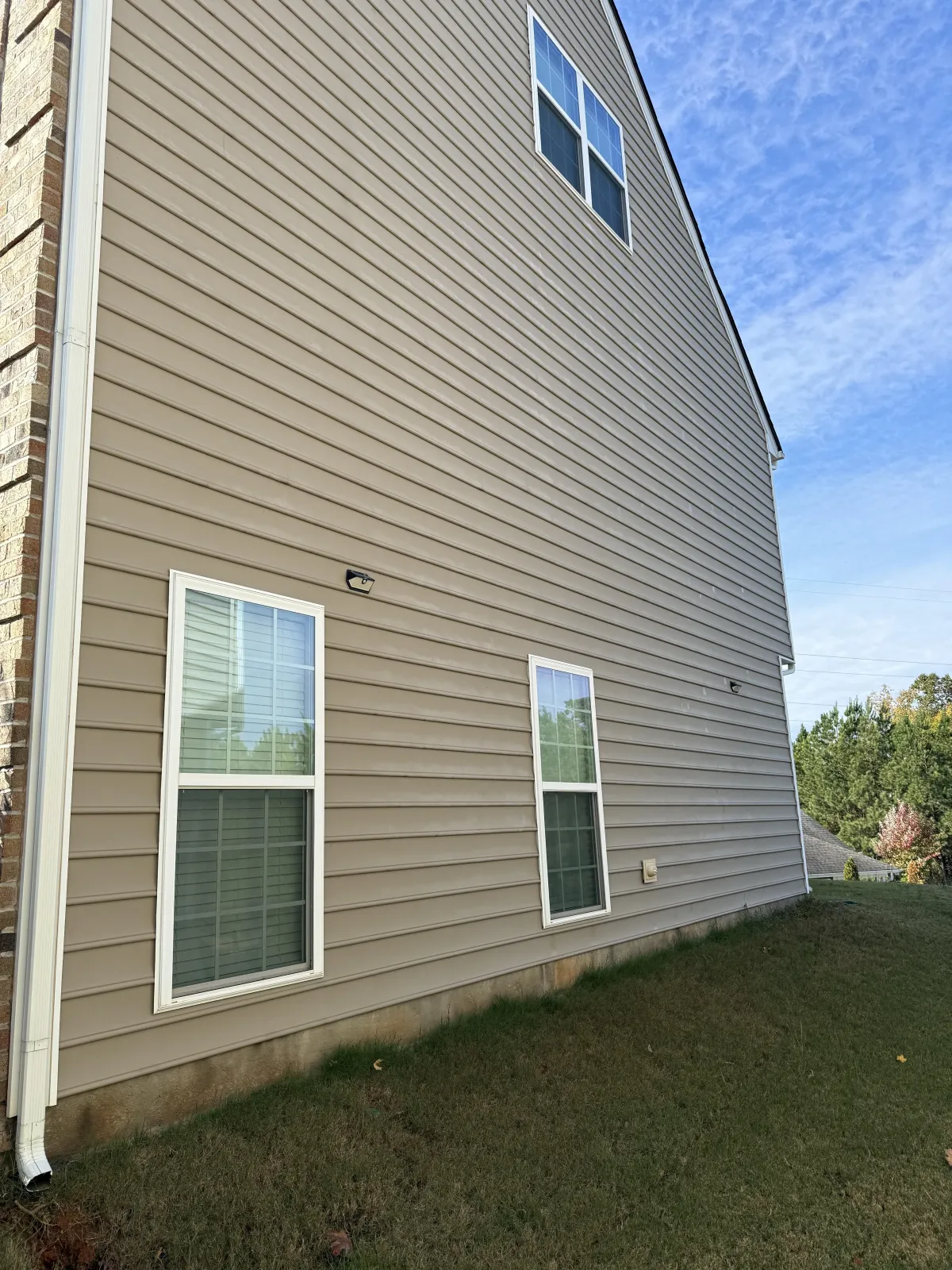 Before and after exterior cleaning in the Decatur area
