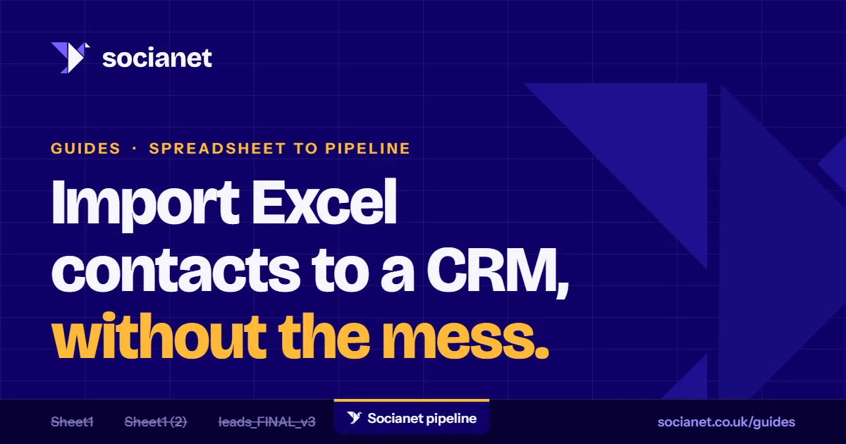 How to import contacts from Excel to a CRM (no mess)