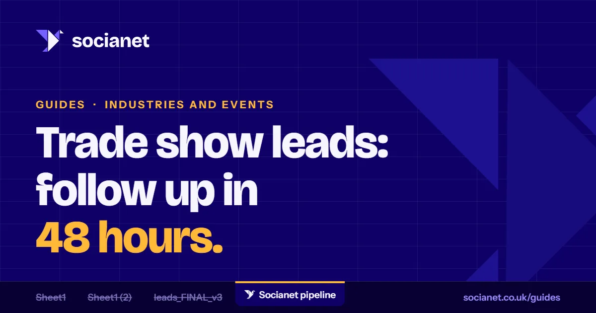 How to follow up leads after a trade show in 48 hours
