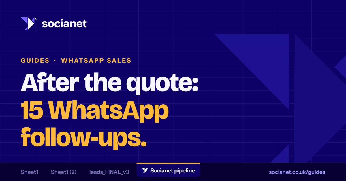 Follow-up message after quotation: 15 WhatsApp templates