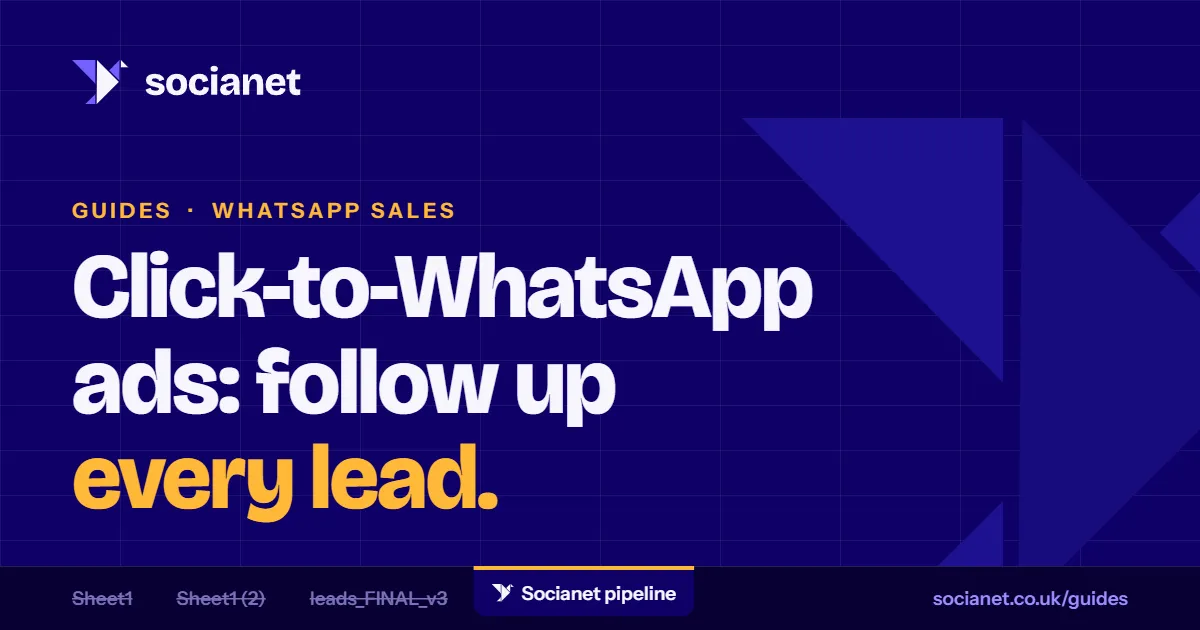Click-to-WhatsApp ads: how to follow up every lead