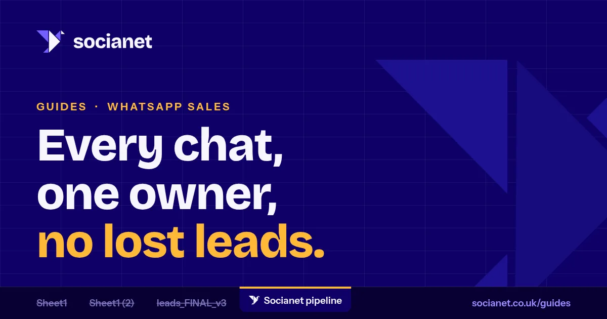 How to manage WhatsApp leads without losing any. A Socianet guide.