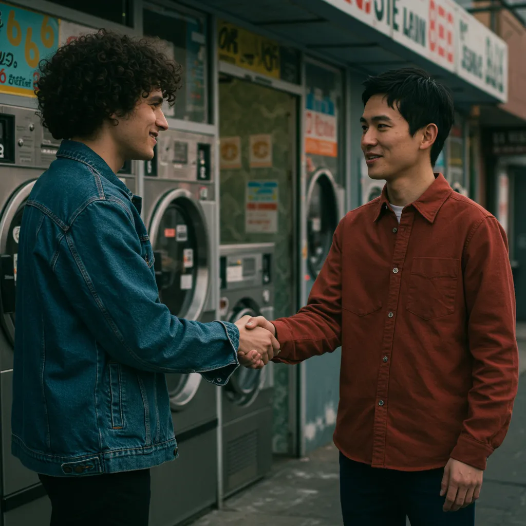 Hands holding smartphone showing stock market data