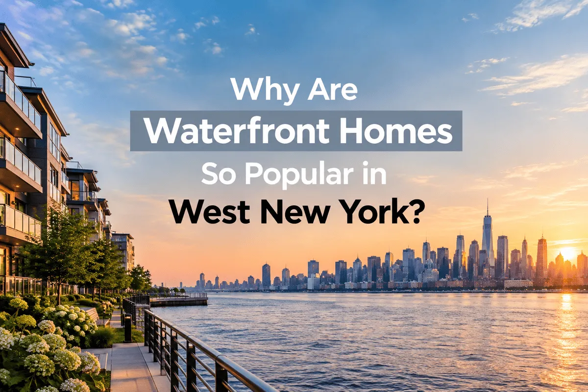 West New York waterfront homes and Hudson River views
