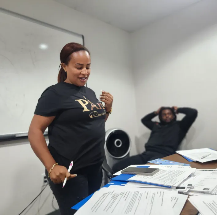 A professional team reviewing foundational grant readiness metrics in a modern workspace