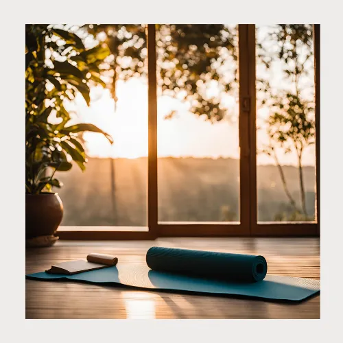 yoga mat & bolster