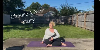 woman in seated spinal twist