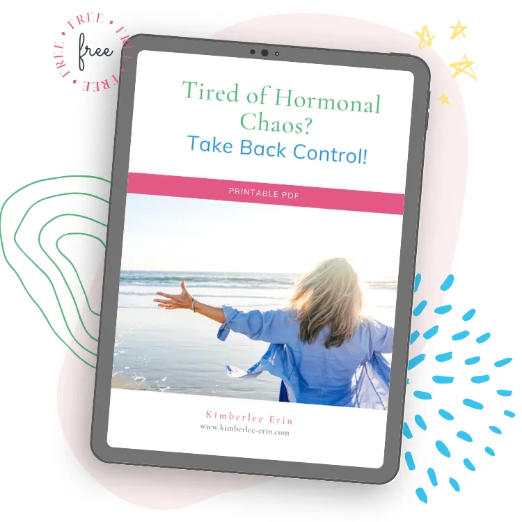 Cover image of a woman with arms outstretched, facing the ocean—symbolizing freedom, empowerment, and finding balance amidst hormonal chaos in perimenopause.