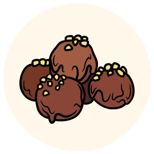 Healthy chocolate protein bites made with clean ingredients for perimenopause support