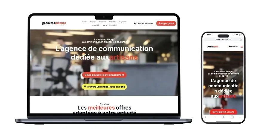 Exemple de site web / Landing Page agence marketing professionnel conçu pour convertir les visiteurs en clients