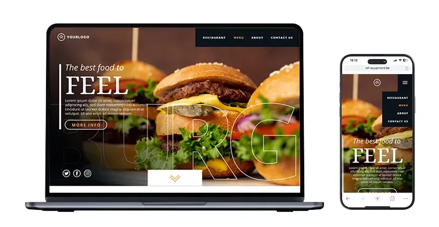 Exemple de site web / Landing Page restauration professionnel conçu pour convertir les visiteurs en clients