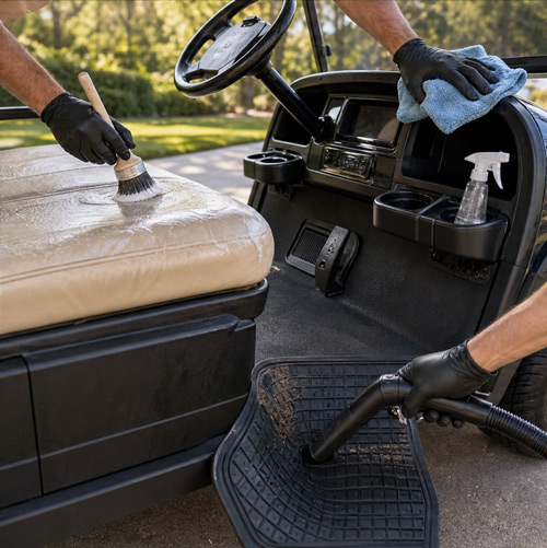 Golf Cart Interior Detailing