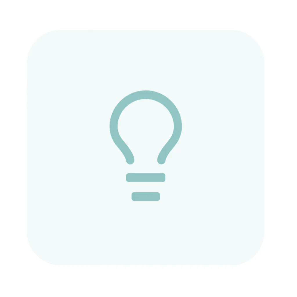 Blue Light Bulb Icon