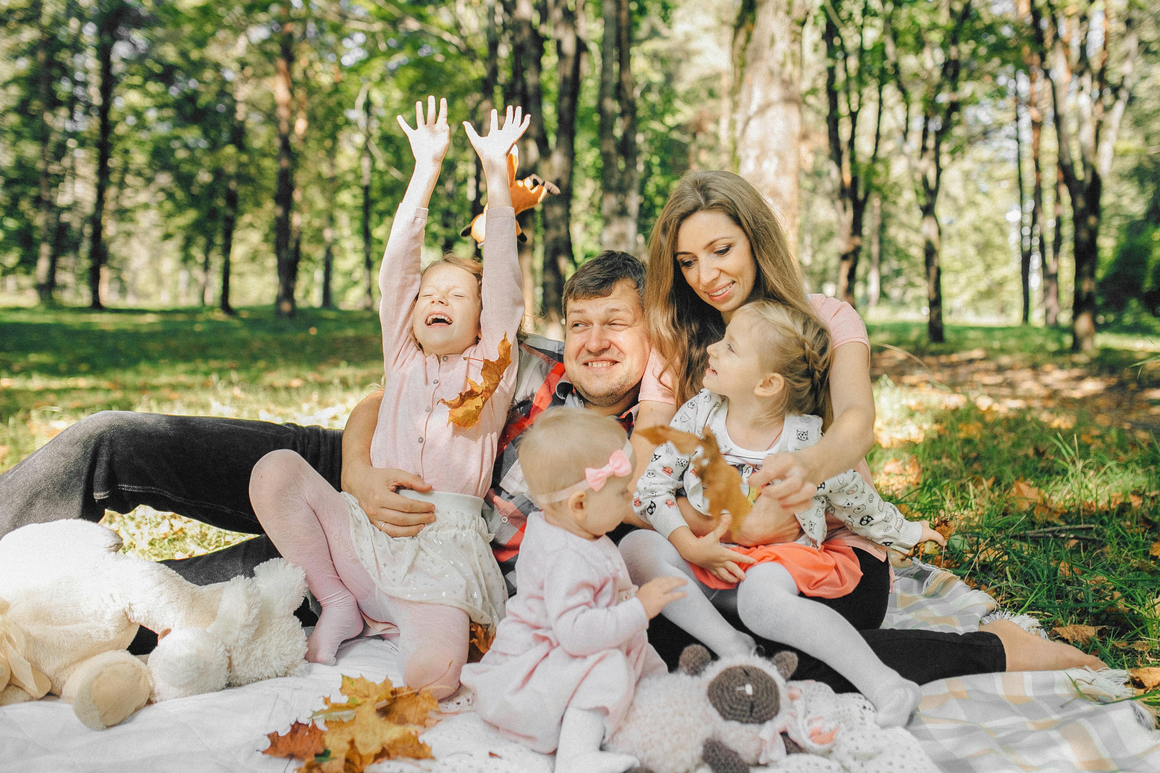 family in a park in johns creek ga